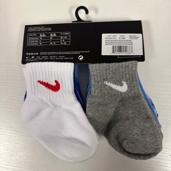 Nike 6-12 Month Toddler 6 Pack Socks NWT - Picture 2 of 2